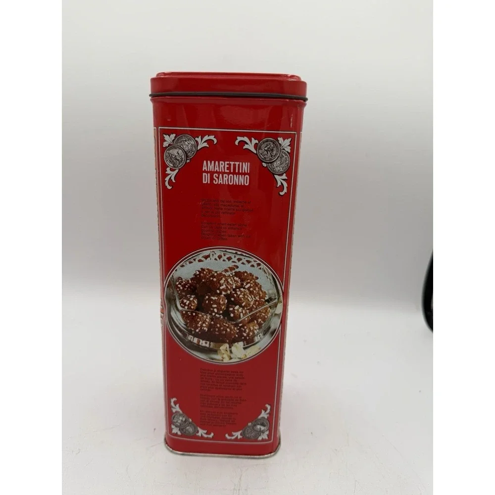 🍪 Lazzaroni Amarettini Di Saronno Collectible Tin – EMPTY Decorative Tin 🍪‎